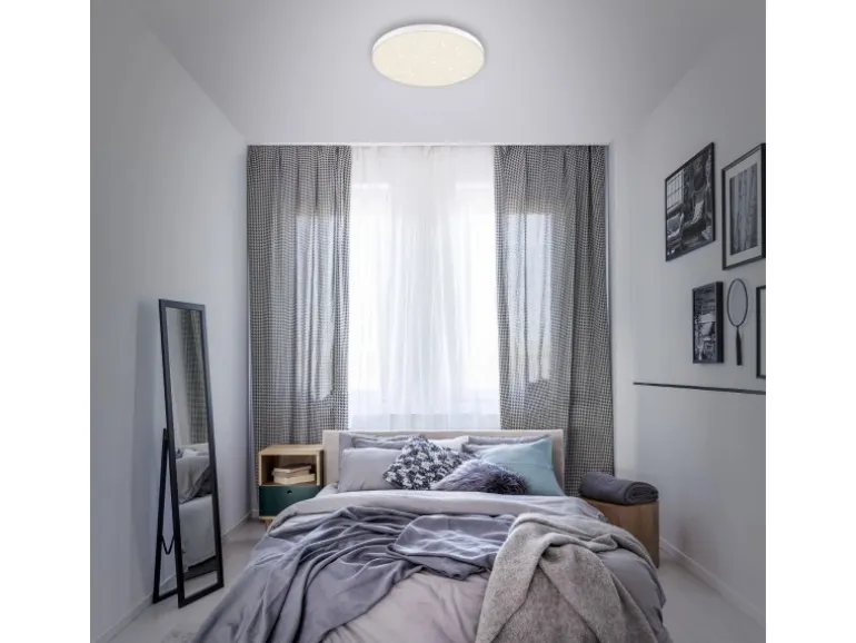 Briloner LED-Deckenleuchte Flame Star Ø 38,7 cm Weiß