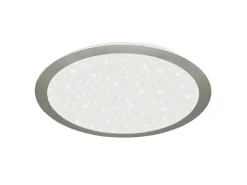 Briloner LED-Leuchte Glim mit Sternendekor Ø 36 cm x 6,7 cm Matt-Nickel