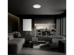 Briloner LED-Leuchte Glim mit Sternendekor Ø 36 cm x 6,7 cm Matt-Nickel