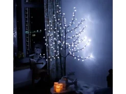 CCLIFE LED Lichterbaum 150cm 150 LEDs Deko Innen und Außen Weihnachtsdeko Kirschblütenbaum Lichterdeko Kaltweiß