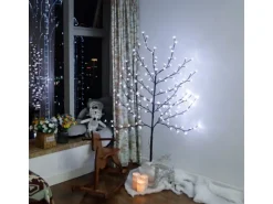 CCLIFE LED Lichterbaum 150cm 150 LEDs Deko Innen und Außen Weihnachtsdeko Kirschblütenbaum Lichterdeko Kaltweiß
