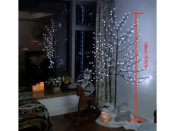 CCLIFE LED Lichterbaum 180cm 200 LEDs Innen und Außen Weihnachtsdeko Kirschblütenbaum Lichterdeko Kaltweiß