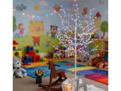 CCLIFE LED Lichterbaum 180cm 200 LEDs Innen und Außen Weihnachtsdeko Kirschblütenbaum Lichterdeko 7 Farben Lichtzyklus