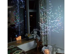 CCLIFE LED Lichterbaum 180cm 200 LEDs Innen und Außen Weihnachtsdeko Kirschblütenbaum Lichterdeko 7 Farben Lichtzyklus