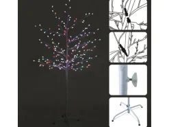 CCLIFE LED Lichterbaum 180cm 200 LEDs Innen und Außen Weihnachtsdeko Kirschblütenbaum Lichterdeko 7 Farben Lichtzyklus
