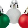 Christbaumkugel-Set Kunststoff Ø 2 cm 36-teilig Weiß-Rot-Grün