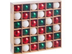 Christbaumkugel-Set Kunststoff Ø 2 cm 36-teilig Weiß-Rot-Grün