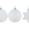 Christbaumkugel-Set Kunststoff Ø 6 cm 50-teilig Weiß