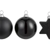 Christbaumkugel-Set Kunststoff Ø 6 cm 50-teilig Schwarz
