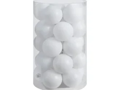Christbaumkugel-Set Kunststoff Ø 6 cm 25-teilig Weiß