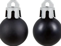 Christbaumkugel-Set Kunststoff Ø 2 cm 36-teilig Schwarz