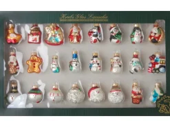 Christbaumschmuck Figurensortiment Glas 3cm 24Stück