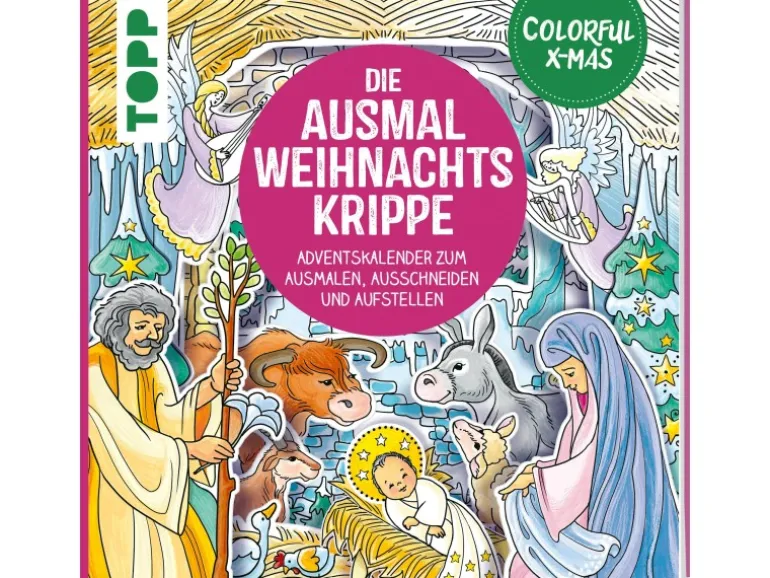 Colorful Christmas - Die Ausmal-Weihnachtskrippe (Adventskalender)
