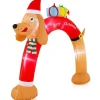 Costway Aufblasbarer Weihnachtsbogen Dackel 242cm