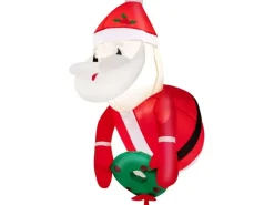 Costway Aufblasbarer Weihnachtsmann Aus dem Fenster Led Deko 100CM