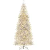 Costway Bleistift Weihnachtsbaum Lametta 180 cm