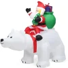 Costway 200cm Aufblasbarer Weihnachtsmann Eisbär