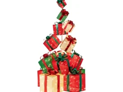 Costway Große Led Geschenkboxen 15 Gestapelte Dekoboxen 170 cm