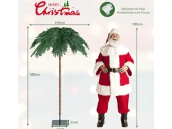 Costway Künstliche Palme Beleuchtet Led Baum mit 813 Spitzen 180 cm