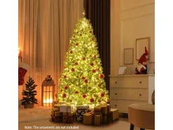 Costway Künstlicher Weihnachtsbaum mit 700 Warmweißen LED 180cm