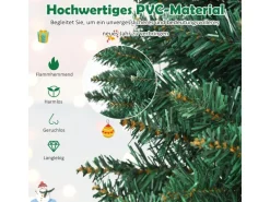 Costway Künstlicher Weihnachtsbaum 180cm 650 PVC Zweige & Klappsystem