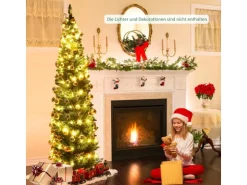 Costway Künstlicher Weihnachtsbaum 180cm 650 PVC Zweige & Klappsystem