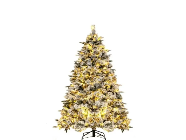 Costway Künstlicher Weihnachtsbaum mit 250 Led-Lichtern Grün 180cm