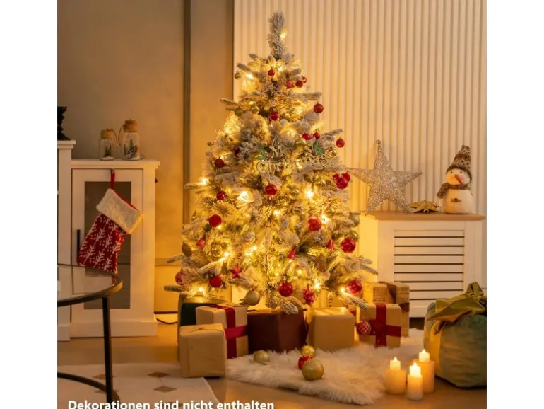 Costway Künstlicher Weihnachtsbaum mit 250 Led-Lichtern Grün 180cm