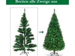 Costway Künstlicher Weihnachtsbaum 210cm 950 PVC Zweige & Klappsystem
