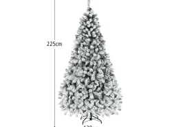 Costway Künstlicher Weihnachtsbaum mit Warmweißen Led-Leuchten 225cm