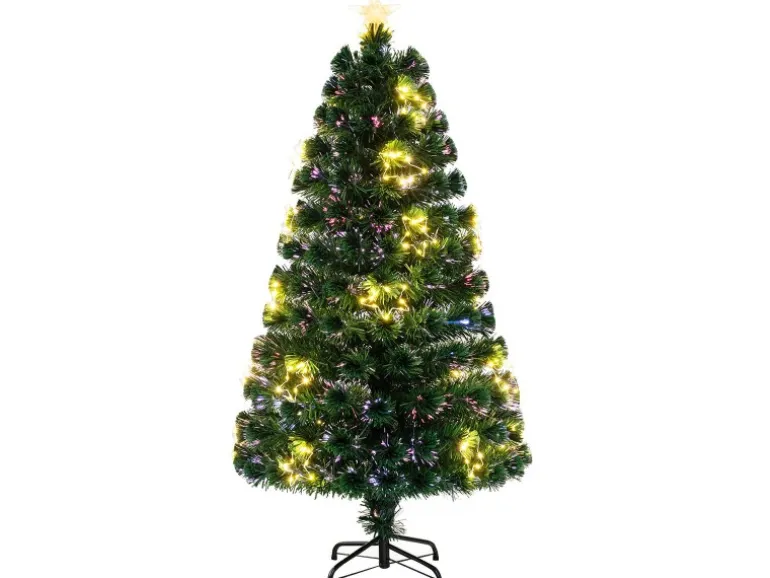 Costway Künstlicher Weihnachtsbaum Glasfaser &230 Zweigspitzen 180cm