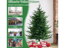 Costway Künstlicher Weihnachtsbaum mit Beleuchtung 136 cm