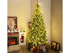 Costway Künstlicher Weihnachtsbaum mit Beleuchtung 240 cm