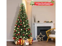 Costway Künstlicher Weihnachtsbaum mit Beleuchtung 240 cm
