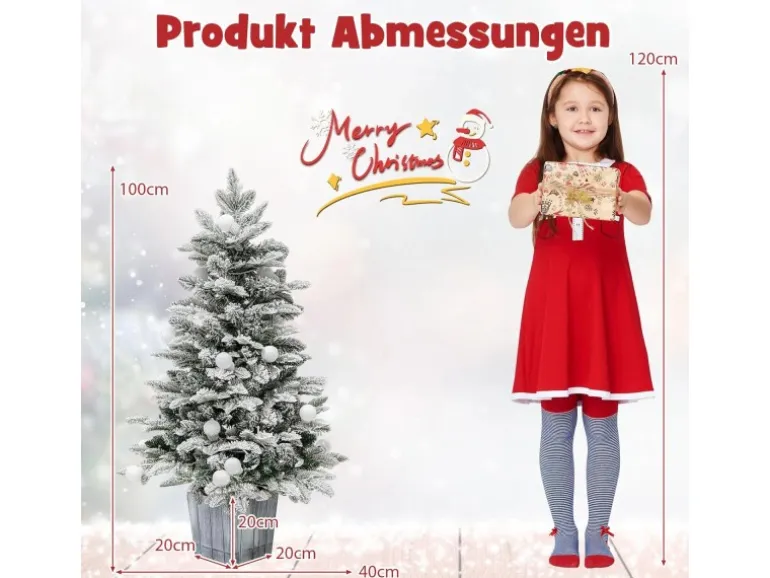 Costway Künstlicher Weihnachtsbaum 100cm