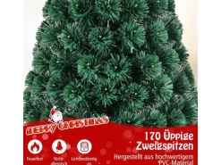 Costway Künstlicher Weihnachtsbaum mit Led Beleuchtetem Stern 150 cm
