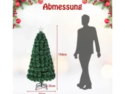 Costway Künstlicher Weihnachtsbaum mit Led Beleuchtetem Stern 150 cm