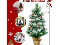 Costway Künstlicher Weihnachtsbaum 34 Schneebedeckte Spitzen 60cm