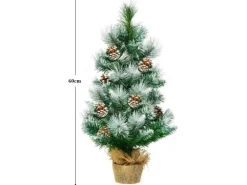 Costway Künstlicher Weihnachtsbaum 34 Schneebedeckte Spitzen 60cm