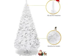 Costway Künstlicher Weihnachtsbaum 210cm mit 950 PVC Nadeln & Ständer