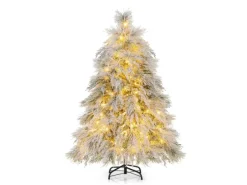 Costway Künstlicher Weihnachtsbaum Beleuchtung mit LED-Lichtern 146cm