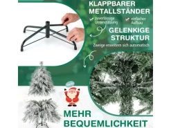 Costway Künstlicher Weihnachtsbaum Beleuchtung mit LED-Lichtern 146cm