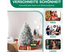 Costway Künstlicher Weihnachtsbaum Beleuchtung mit LED-Lichtern 146cm