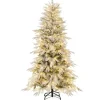 Costway Künstlicher Weihnachtsbaum&Beleuchtung & 594 Weigspitzen 180cm