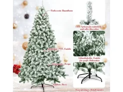 Costway Künstlicher Weihnachtsbaum 1346 Spitzen PVC 225cm