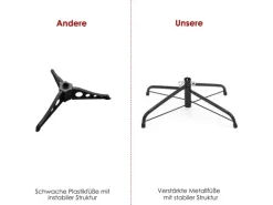 Costway Künstlicher Weihnachtsbaum 180cm mit 650 PVC Nadeln & Ständer