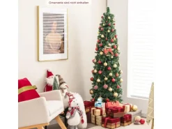 Costway Künstlicher Weihnachtsbaum mit Beleuchtung & 517 Spitzen 180cm