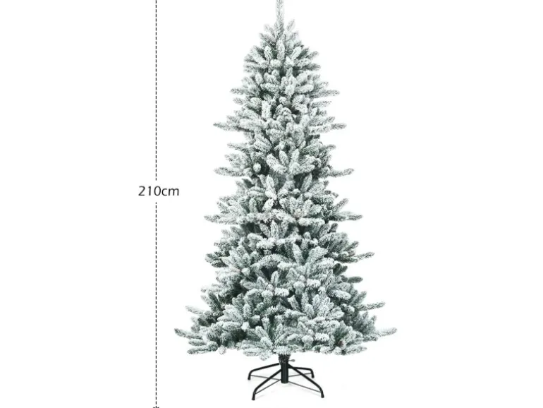 Costway Künstlicher Weihnachtsbaum 210cm Bleistiftbaum 1108 Spitzen