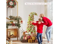 Costway Künstlicher Weihnachtsbaum mit Beleuchtung und Schnee 180cm