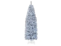 Costway Künstlicher Weihnachtsbaum Bleistift 180cm Weiß